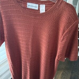 Alfred Dunner Women's Brick Red Crew Neck Sweater